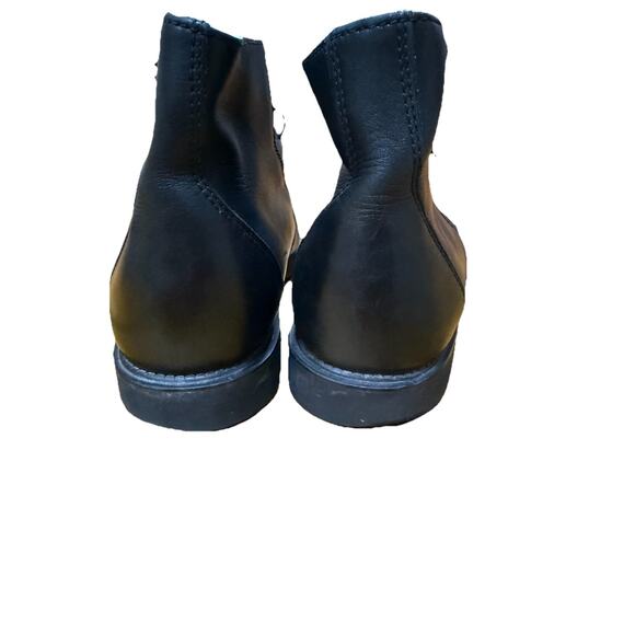 LL BEAN Women’s Black Leather Combat Lace Up Boots Size 9 - Picture 3 of 8